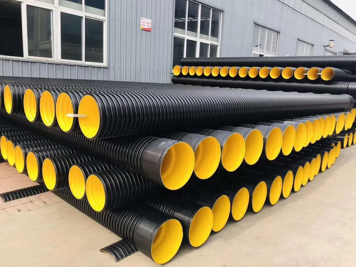 48 дюймов SN6 SN8 большой размер HDPE Полиэтилен с двойными стенками гофрированная труба пластиковая водопропускная