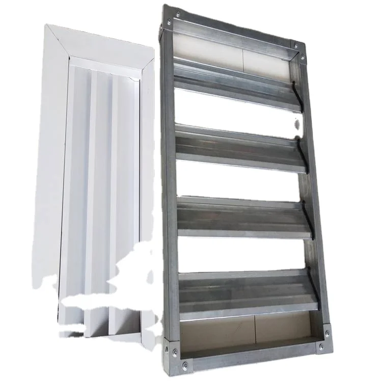 custom industrial Aluminum shutters Sunshade Louver Aluminum shutter window