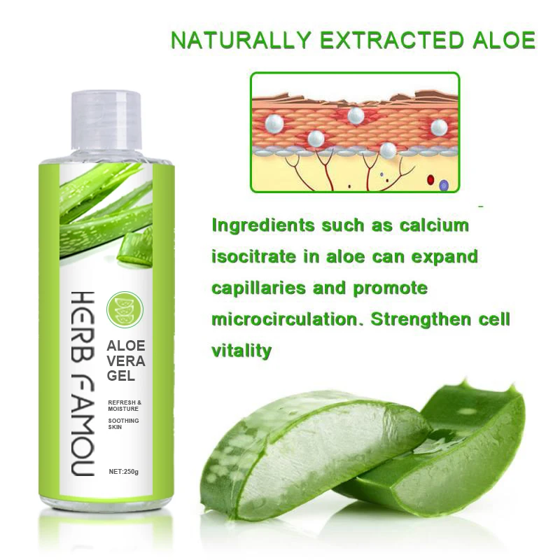 
Customized private logo skin lightening smoothing gel face cream natural organic pure aloe vera gel for face care 