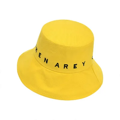 Hat Female Sunshade Sunscreen Basin Letter Summer Thin Section Blank Custom Bucket Hat  Fisherman Hat