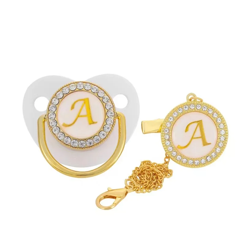 Оптовая продажа, новый дизайн, подарок для новорожденных, Прорезыватель для зубов, детская силиконовая соска, соска с золотым покрытием