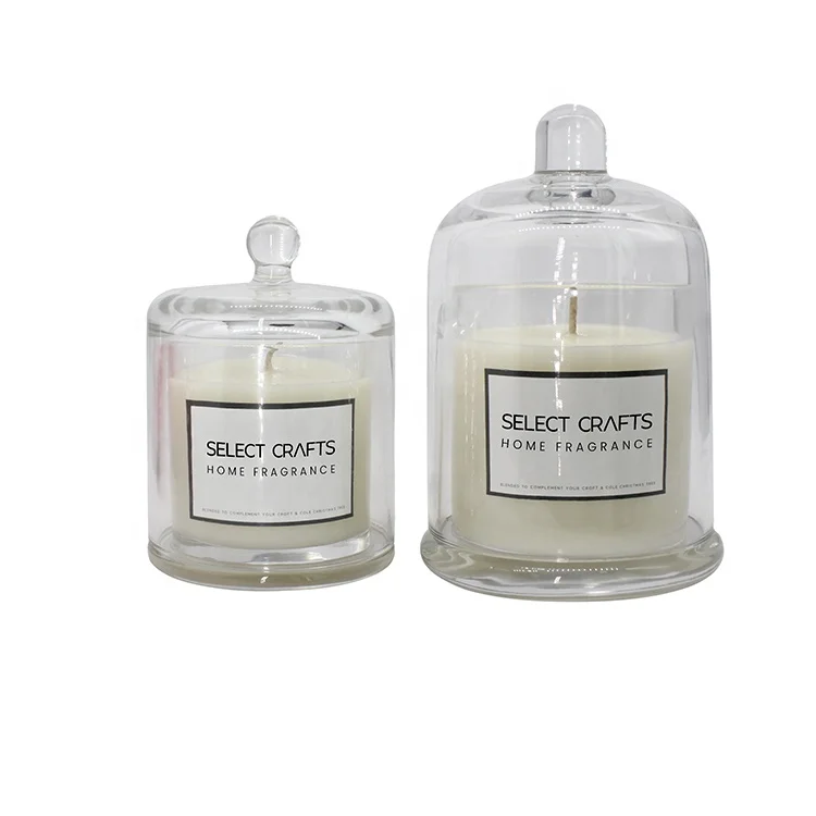 Custom Home Decorative Bell Glass candle for Wedding Birthday Party Dome Scented Candle