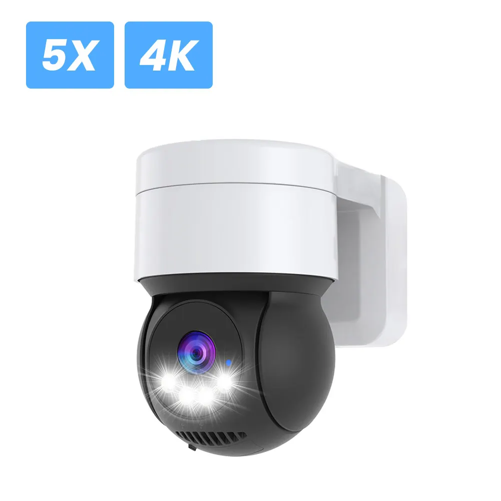 ANRAN 5X Zoom 2 Way Voice Outdoor 4k 8MP Dome PTZ poe IP Camera Home Security