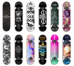 Outdoor Sports Custom Maple Skateboard Popular Design Professional Skateboard Deck Double Rocker 32 Inch Skateboard