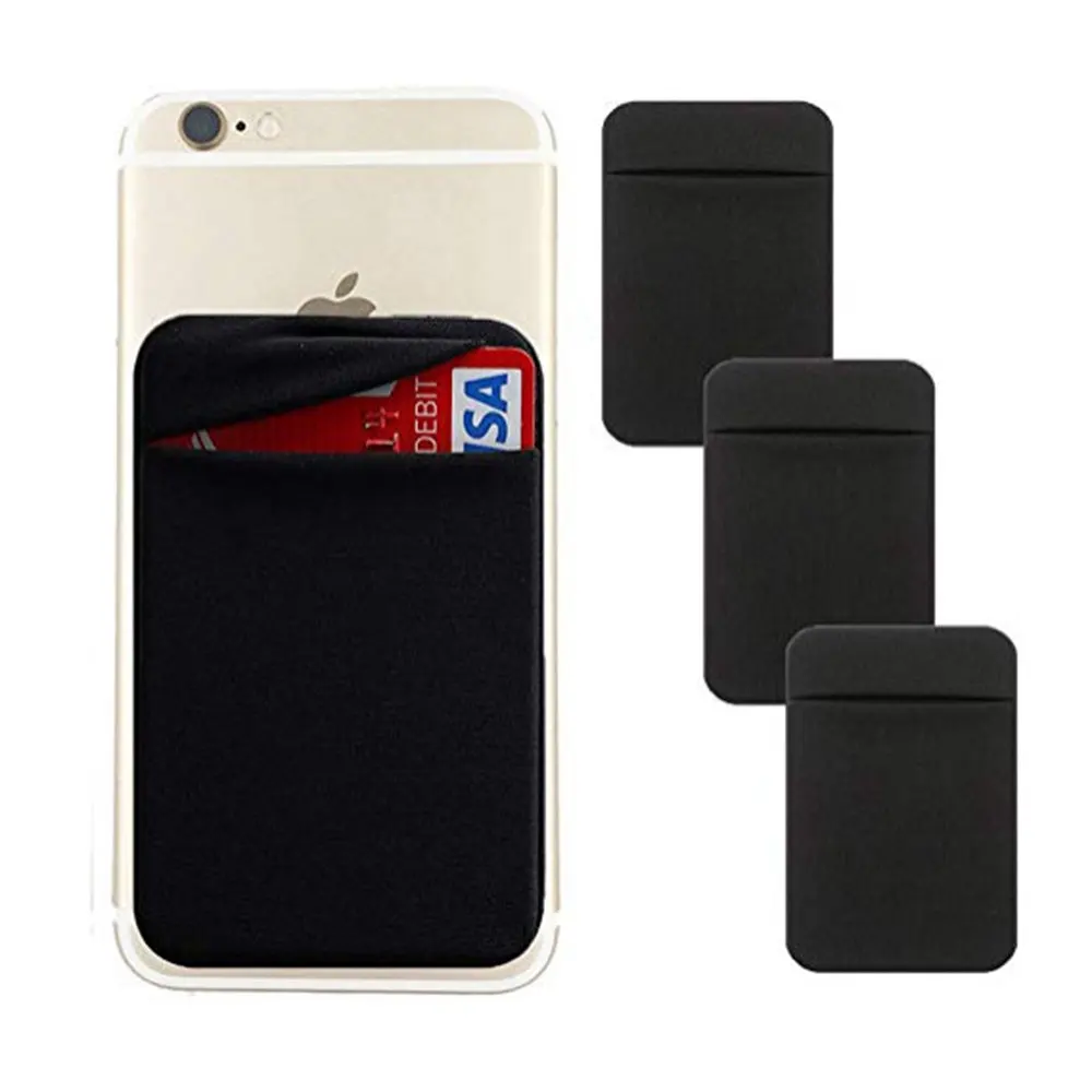 Wholesale and Custom Promotional gifts Elastic Cloth Cell Phone Pocket Self Adhesive Sticky Blank Phone Back Card Holder