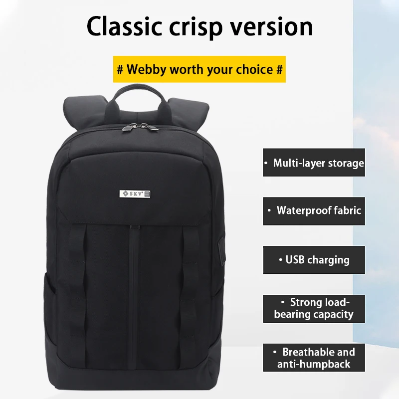 Waterproof Genuine Material Laptop Backpack Sport Nylon Lining Strap Travel Mochila Sac Dos USB Charger Girls School Computer