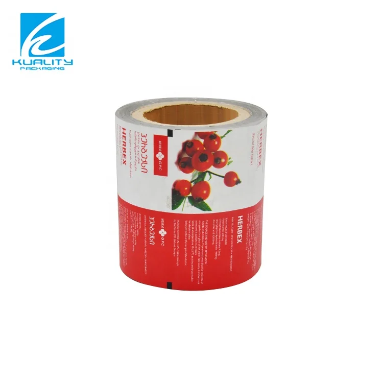 Металлизированная пленка с индивидуальным принтом, пластиковая ламинированная алюминиевая рулонная пленка для порошкового сока