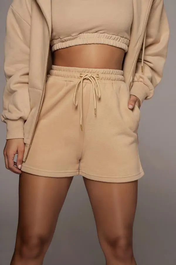 
INS Hot Sale Summer Matching Tracksuit Crop top Bra and Biker Pocket Shorts Outfit Two Piece Short Sets 