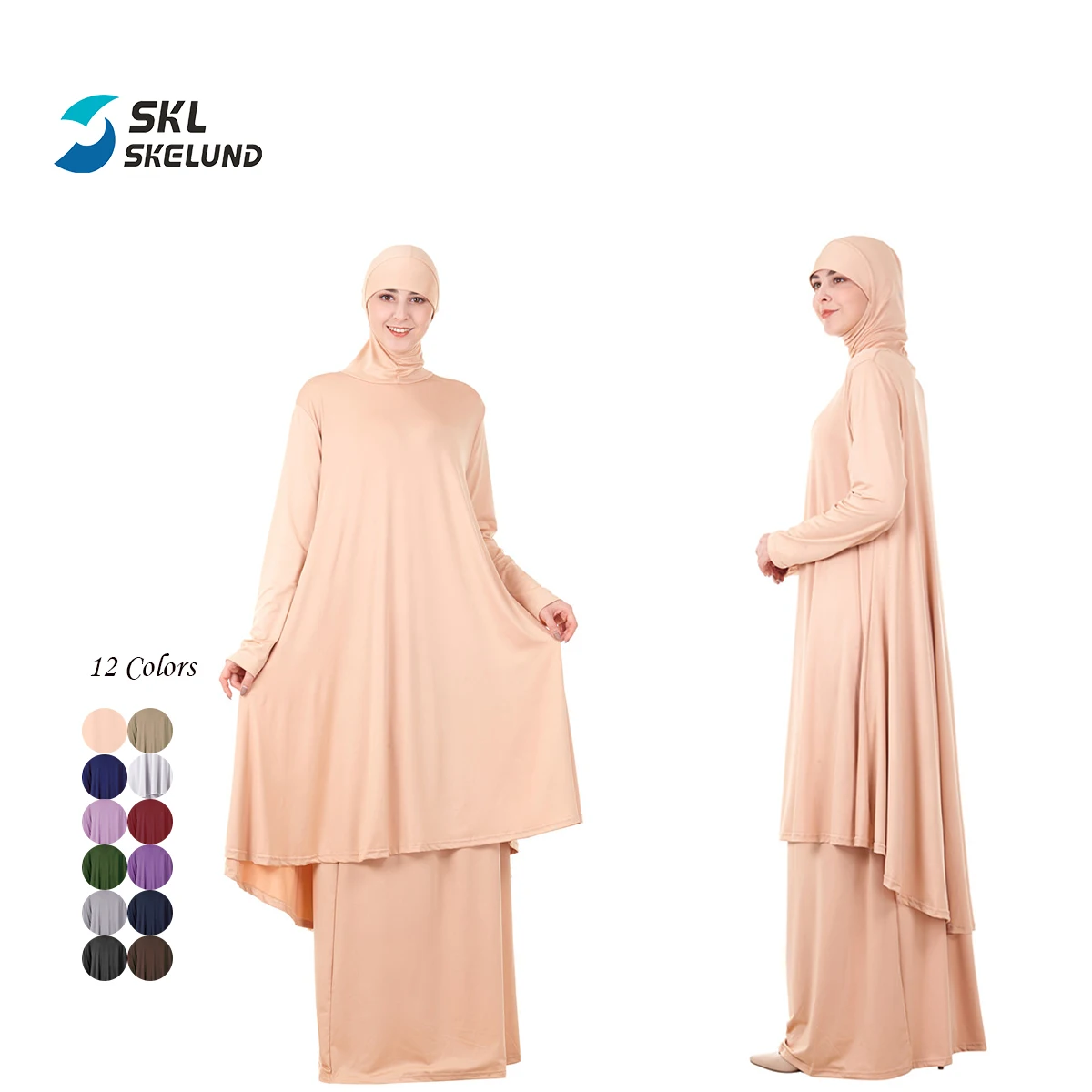High Quality Long Abaya Muslim Dress Prayer New Design Long Sleeve Muslim Hooded Two Set Abaya Turkish Dresses Muslims Fashion