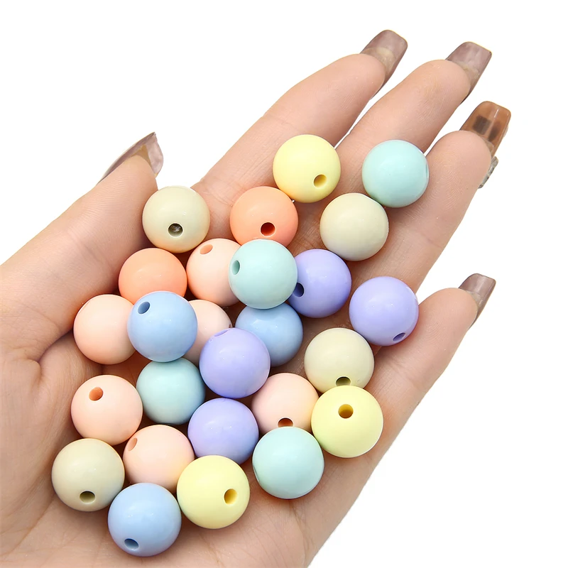 Wholesale Mixed Color Acrylic Plastic Lucite Beads 8/10/14mm for DIY Fashion Jewelry Necklace Bracelet Making Jewelry Accessory