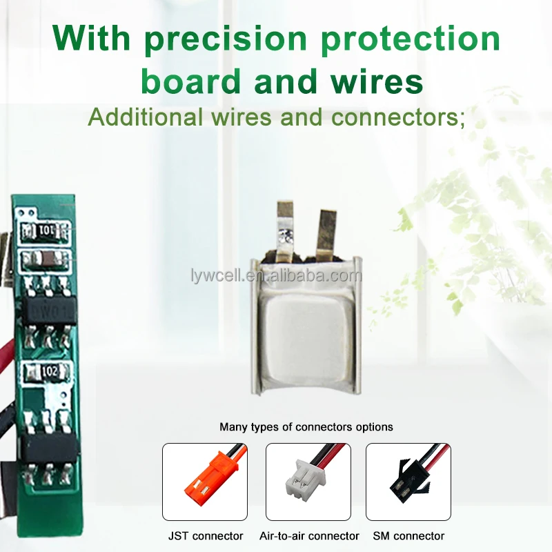 LYW Direct Selling Custom Ultra Small Tiny Lipo Battery 401012 501012 3.7V 30-50mAh For Rechargeable TWS Wireless Headphones