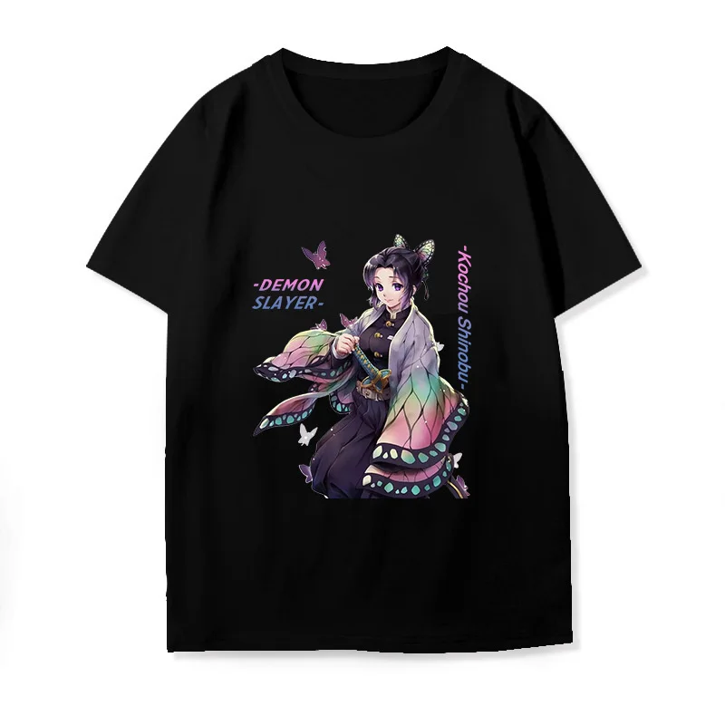 high quality 100% cotton graphic t-shirts menwholesale anime t shirts short sleeve topstee japanese anime demon slayer shirt