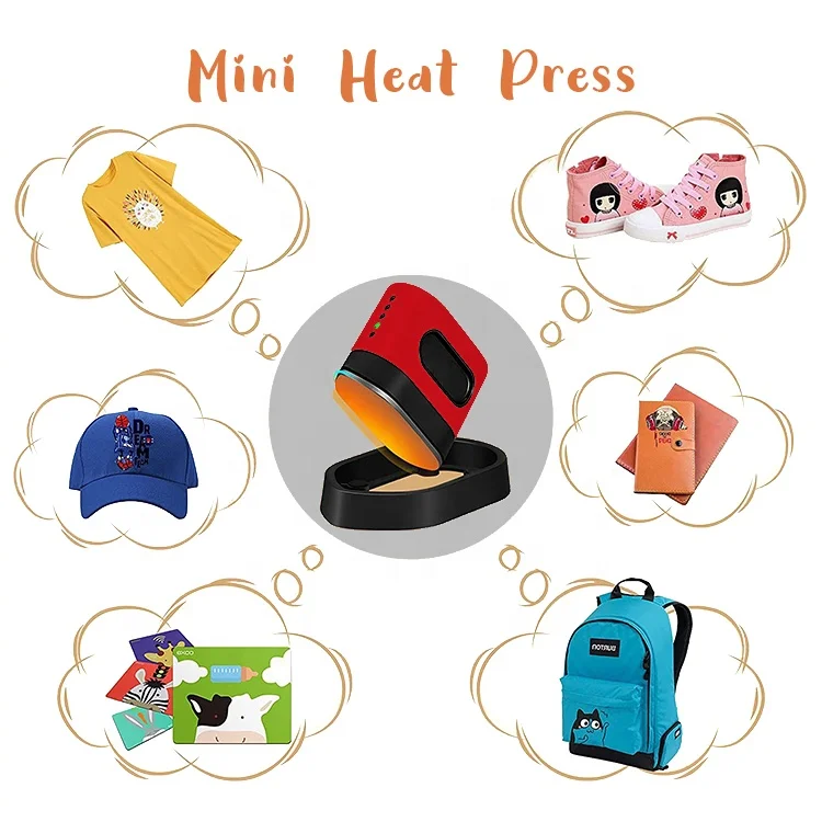 Heat Press Machine for T Shirts DIY Banners Canvas Bags Pillow Shirts Hats Custom Small Mini Portable Heat Press