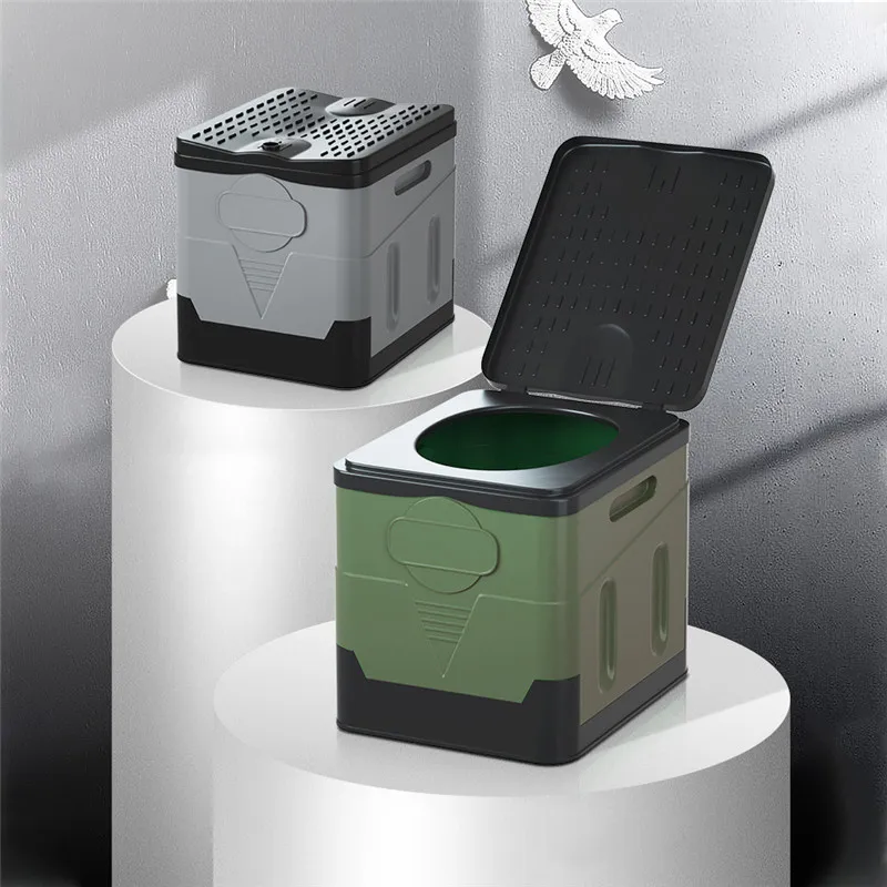 Foldable outdoor car travel plastic portable toilet for camping tent picnic toilets