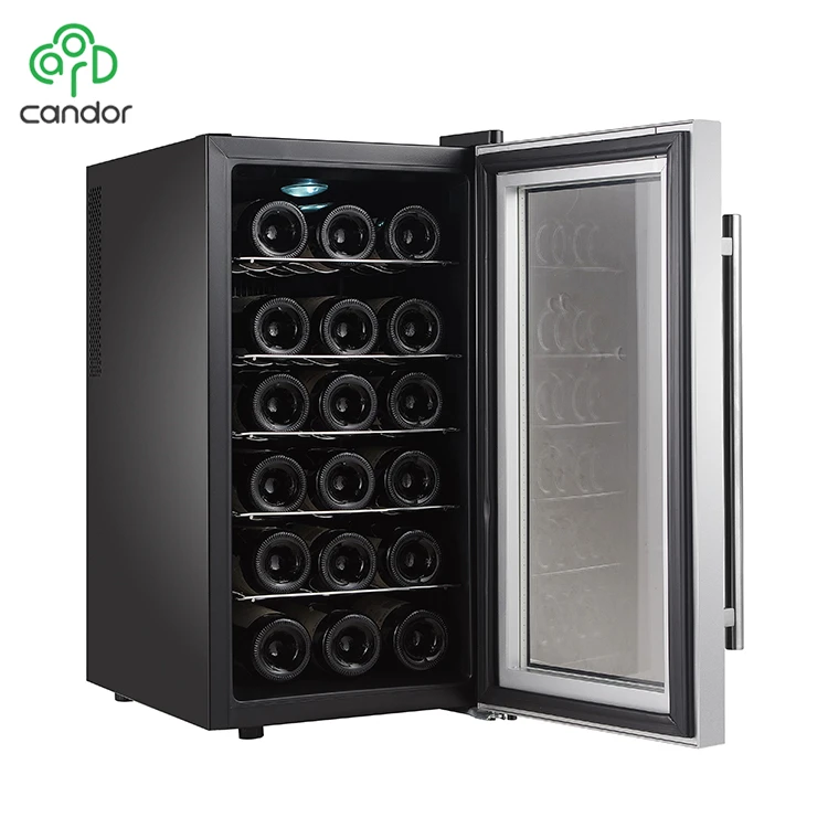 Factory supply cheap 18 bottle thermoelectric wine cooler refrigerator with stainless steel handle