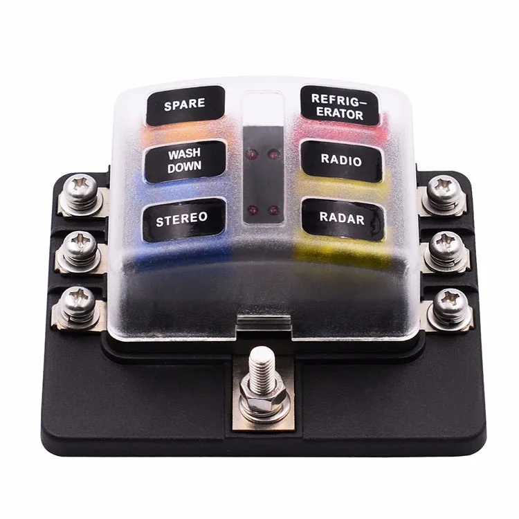Waterproof Marine Blade Fuse Holder Box Car Fuse Block Holder With Indicator Light