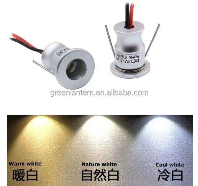 Mini LED Spotlight 12V  1 W Downlight Focos Spot Lamp for KTV Party ceiling spotlight Cabinet Lighting