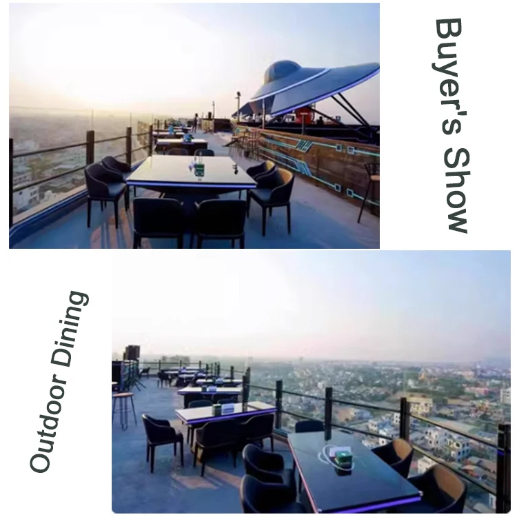 Cinema reception waiting room table sofa environmental protection plate metal frame table chair