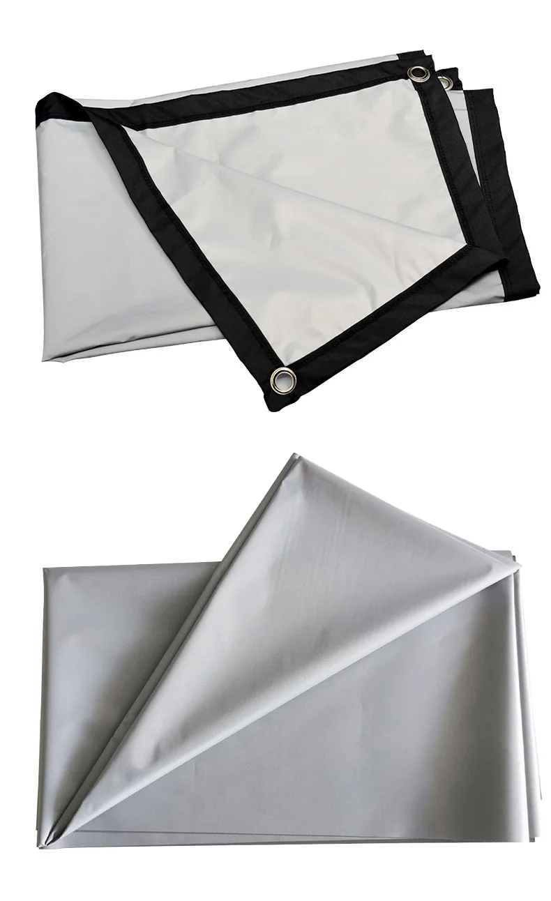 Custom Simple Folding Metal Anti-light Projection Screen 100 120 Inch Portable Outdoor HD Projector Pprojection Screen