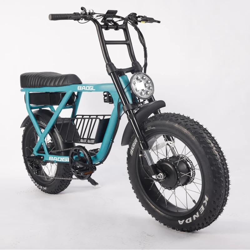 Super Power Vintage 52V 1000W 73 Model Electric Dual Motor Bike