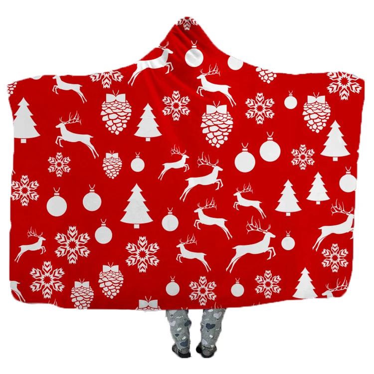 witchy hooded blanket sherpa lined magic hooded TV blanket printed magic hooded blanket cape