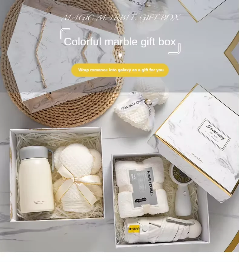 Wholesale Luxury Christmas gift set Wedding Souvenir Bridesmaid Couple Gift Mug Item Box Bag Set For Wedding women