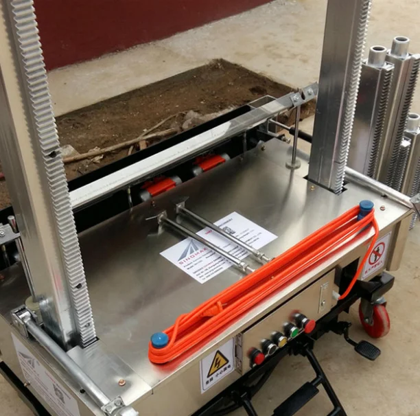 800mm 1000mm Automatic Cement Rendering Machines Wall Plastering Machine 220V Concrete Rendering Machine