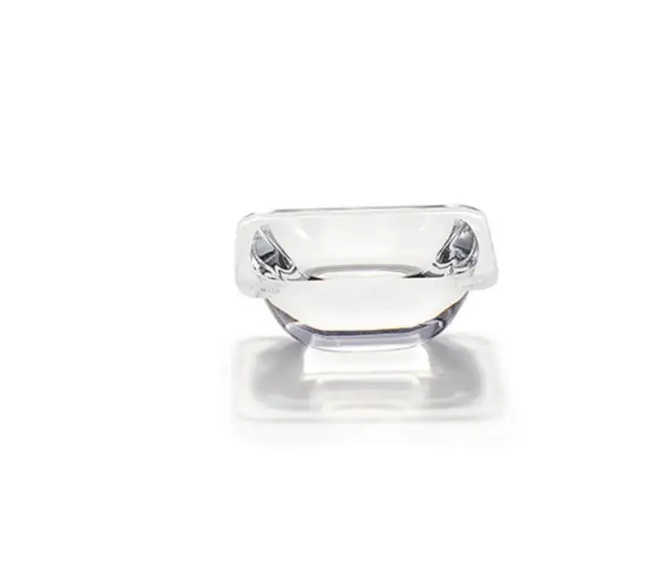 Rectangular lens 45mm wide 35mm factory direct supply LED car lamp lens high borosilicate optical convex glass