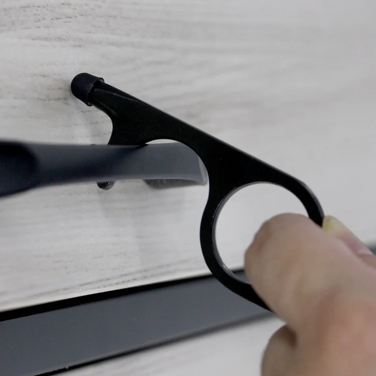 Amazon Choice Acrylic Pendant Non-contact Tassels EDC Touch-free Door-opener Untouched Keychain