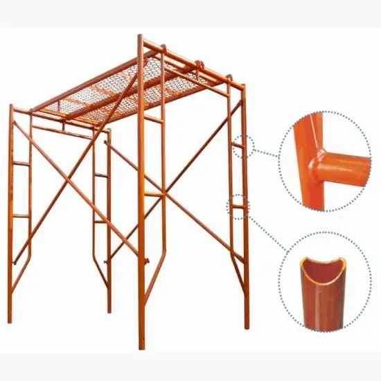 China Pre Galvanized Q235 Steel Frame Scaffolding for Building Construction Steel Ladder Frame Scaffolding