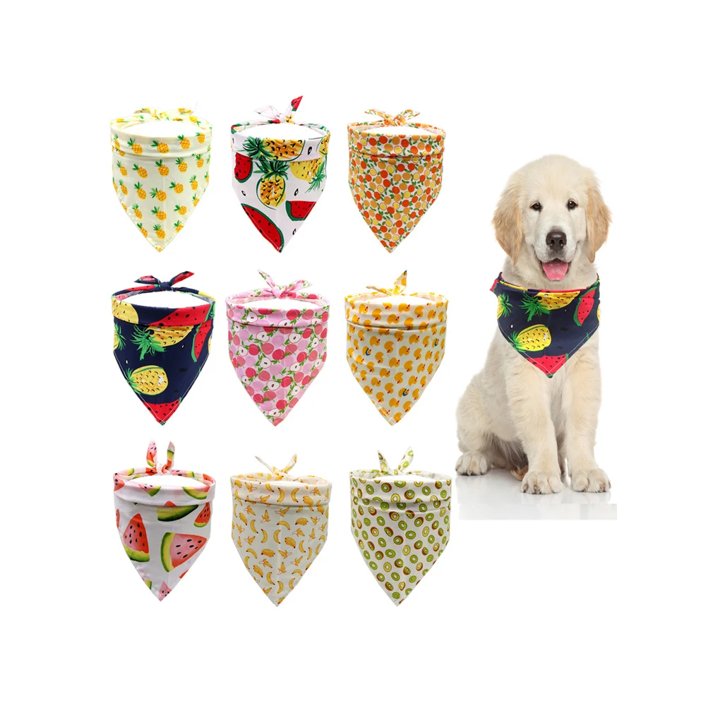 Wholesale sublimation printing pet saliva bibs fashion dog cat triangle scarf