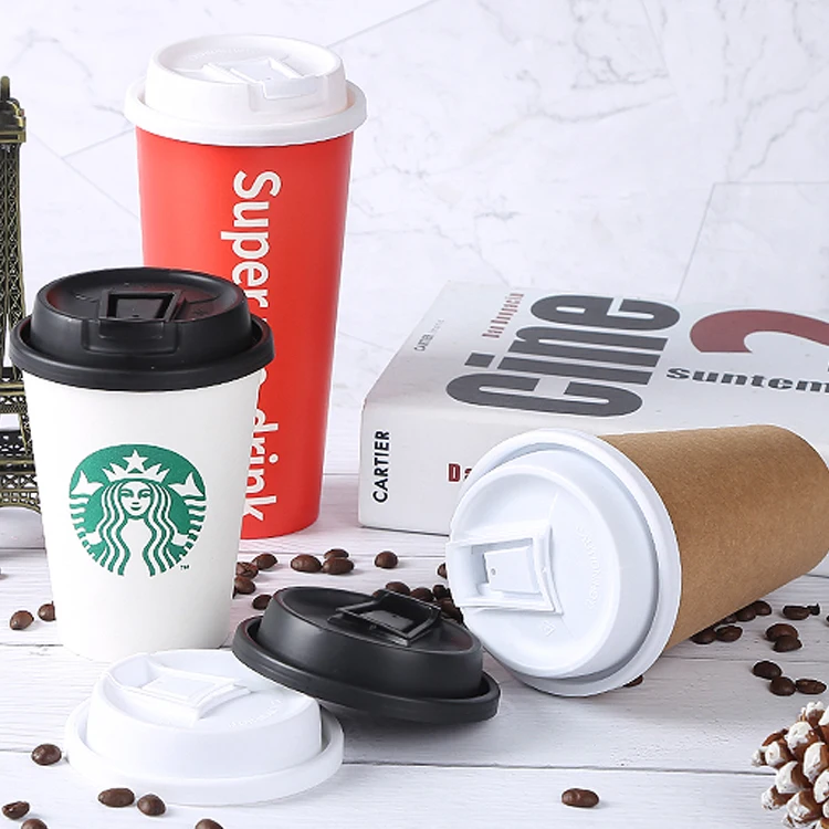 90mm Flat Lid  Injection Molded Switch Cover Disposable Lids Leakproof Food Grade PP Material for Paper Cups