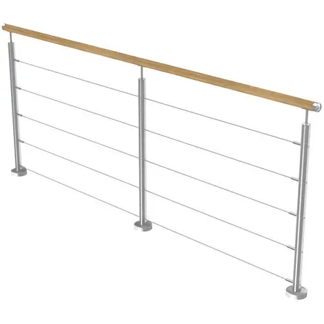 Customized Design Wrought Iron Balustrade Stairs Railings Balcony Railing Stainless Steel Railing Aluminum Glass Railing