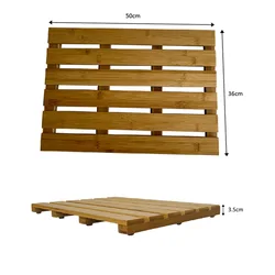 Eco-friendly custom hotel floor luxury bathroom mat bamboo non slip bath mats