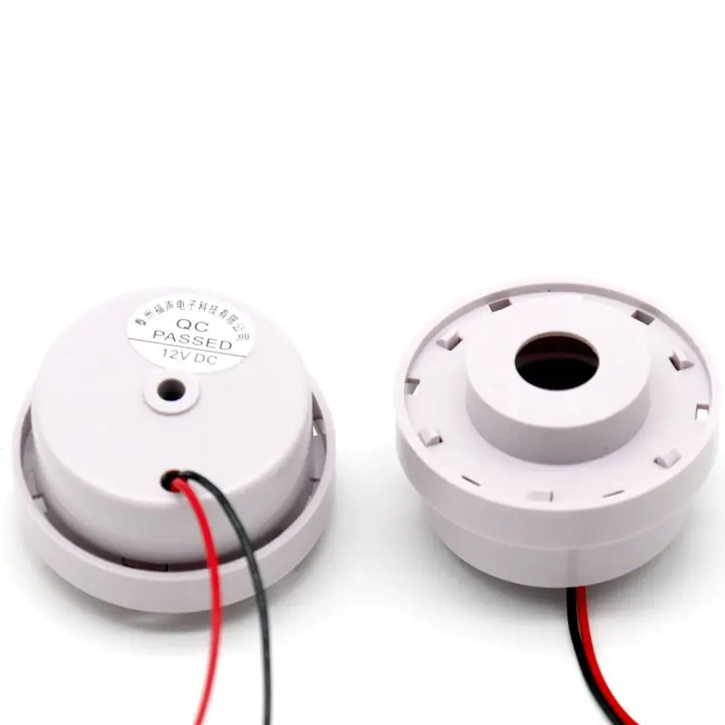 Diameter 45MM 2900Hz 9V 12V DC 100dB Continuous Alarm Internal Drive Audio Piezo Indicator Buzzer with Wire Leads