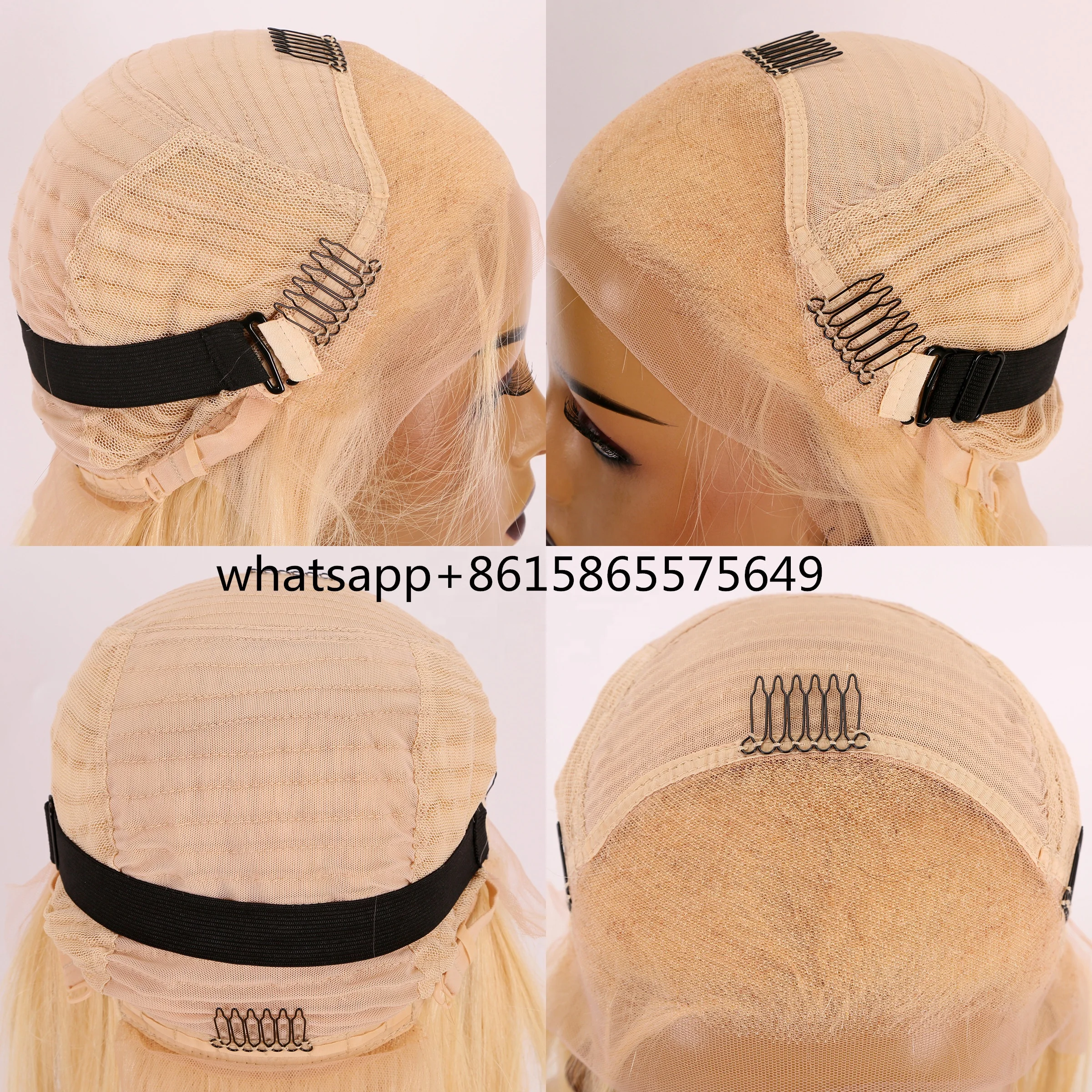 summer fashion virgin cambodian remy human hair  613 blonde color dark roots lace frontal wig