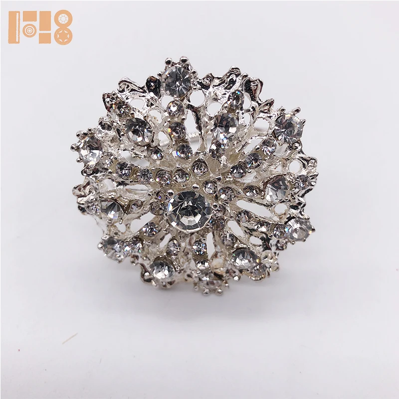 Flower Rhinestones Napkin Rings for Wedding Table Decoration Supplies