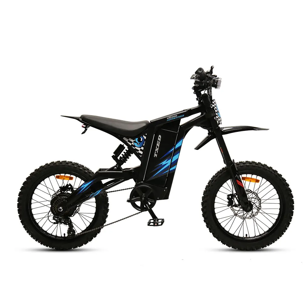 TXED 20 inch high quality Electric 1000w power motor bicycle e dirt bike 52V Alloy frame full suspension electric off-road bike