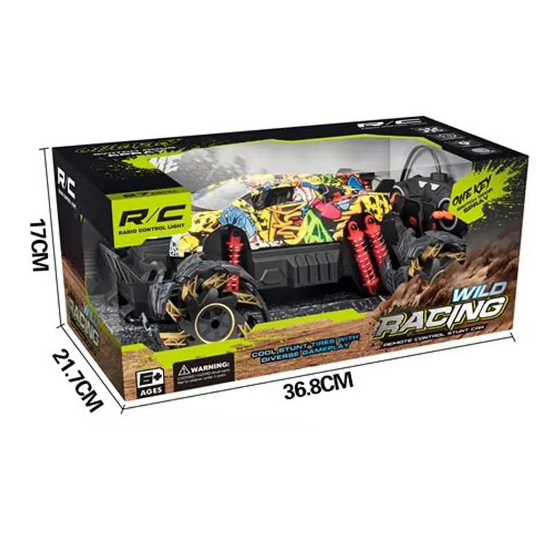 Custom 360 Degrees 2.4g Rotation Remote Control Graffiti One Key Door Open Mist Water Spray Car Wheels Drift Rc Off Road Truck