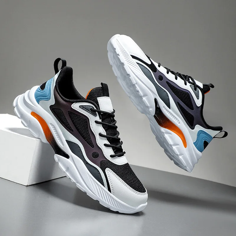 Wholesale 2024 new student mesh sports and leisure shoes lightweight comfortable breathable trendy sport shoes for men
