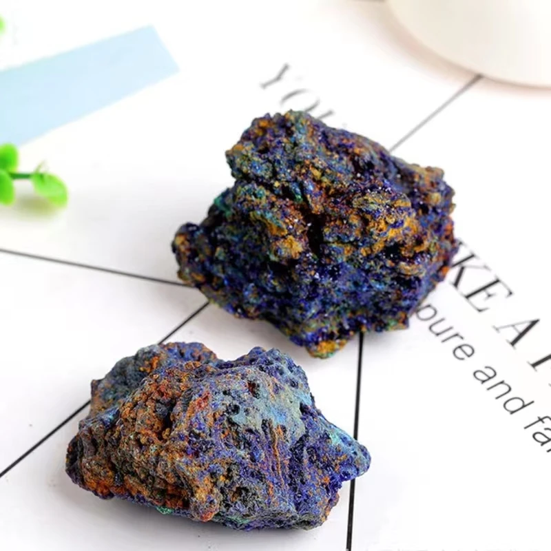 Special off  Raw Rock Crystal Stone  Azurite And Malachite Mineral Specimen  crude chessylite rough stone for sale