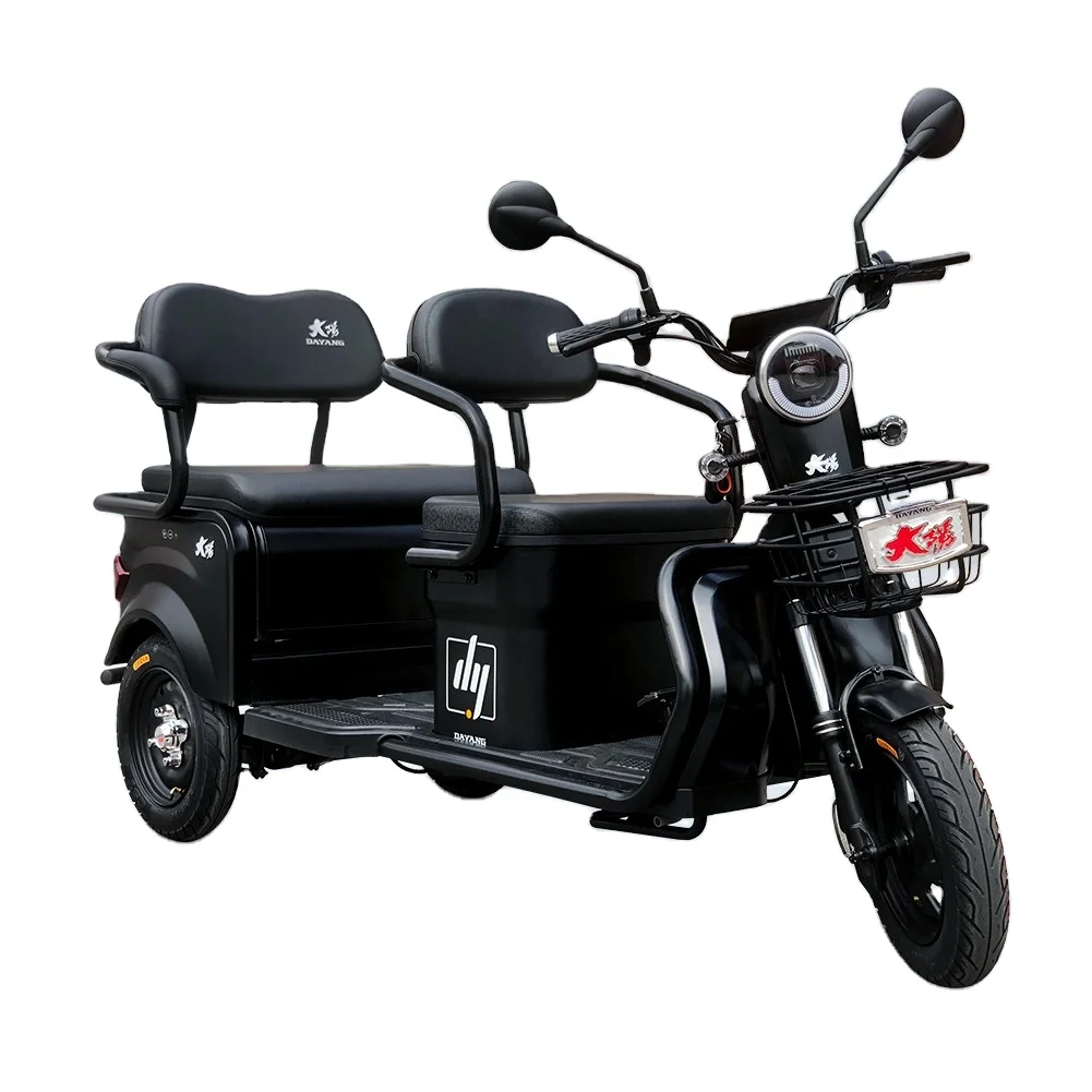 DAYANG 2021 High Quality Electric Trike Scooter Three Wheel Motorized Driving Type Tricycle Popular Black  Body China