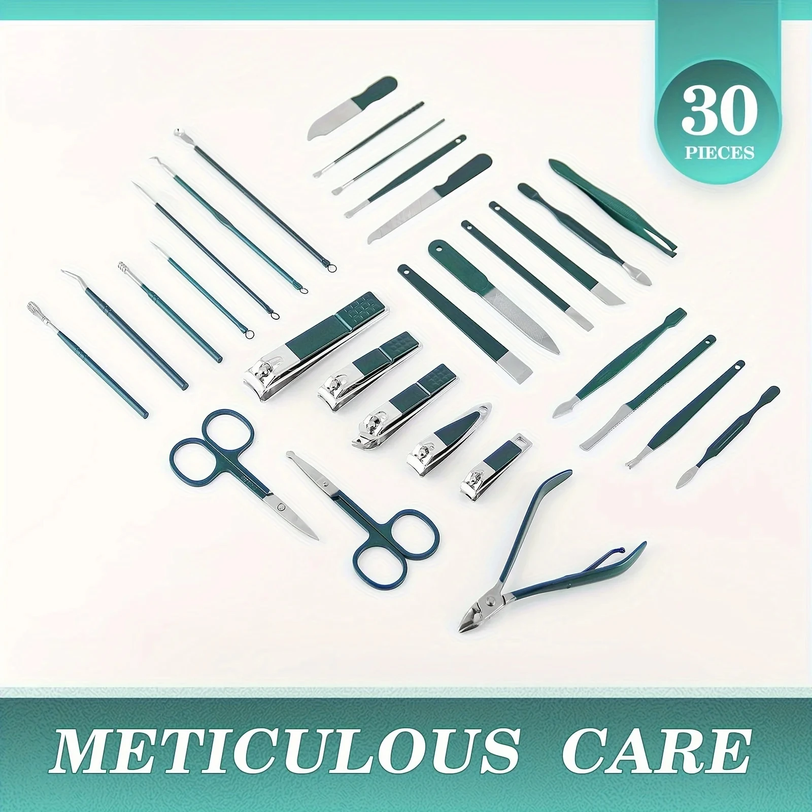 Manicure Set 30 In 1 Full Function Kit Professional Stainless Steel Pedicure Sets With Leather Portable Case Idea Gift