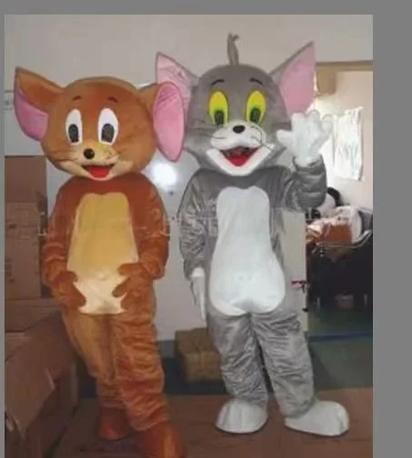 Костюм талисмана Tom Cat And Jerry Mouse для косплея распродажа
