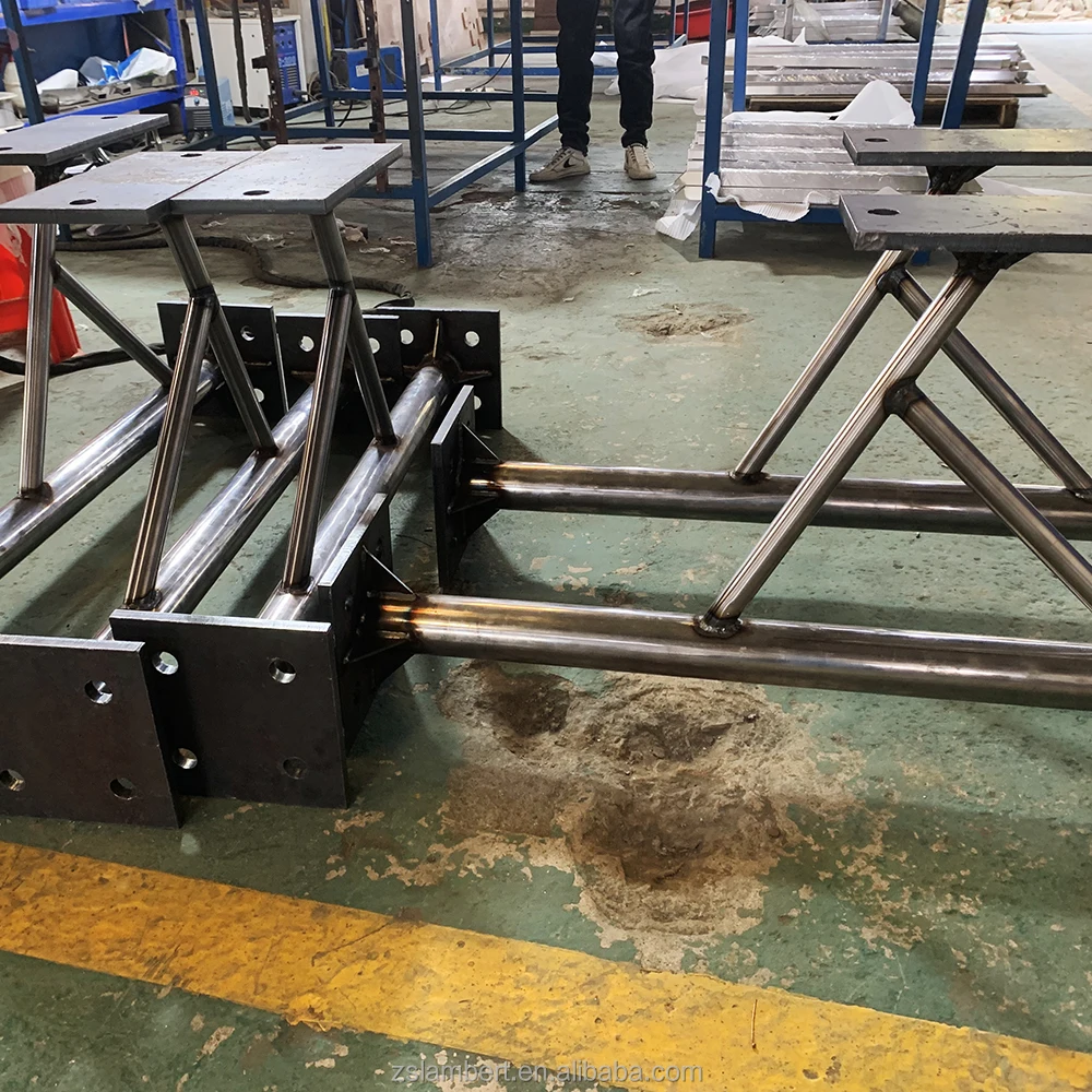 OEM custom large stainless steel structural parts / sheet metal bracket cutting plate laser welding metal fabrication services