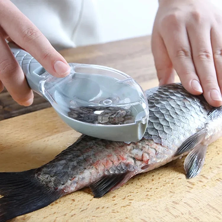 Fishing Scale Scraper Fast-Removal Skin-Scraping Cleaning Peeler Knife Utensil for Efficient Fish Cleaning