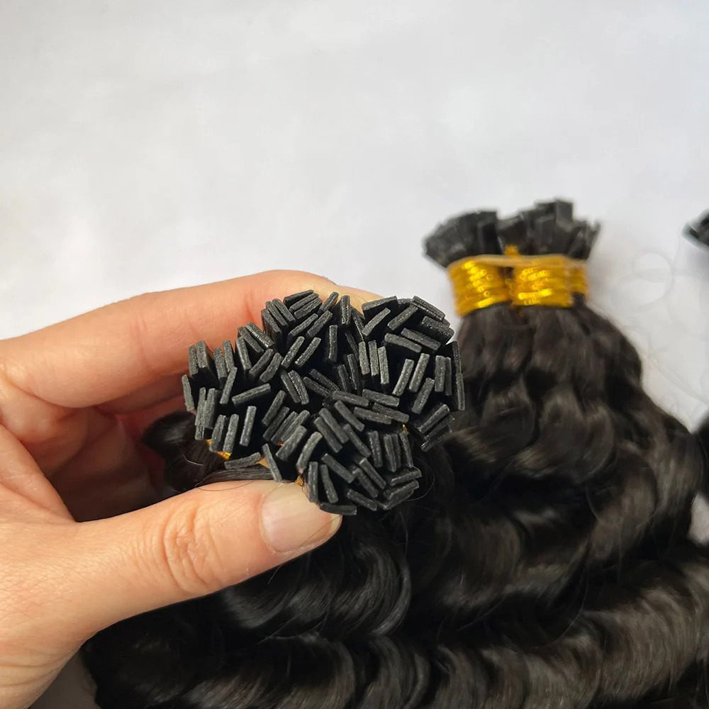 Most Popular Factory Price Buy Wholesale U V Fan Y I tip keratin 100% human hair keratin bond hair extensions