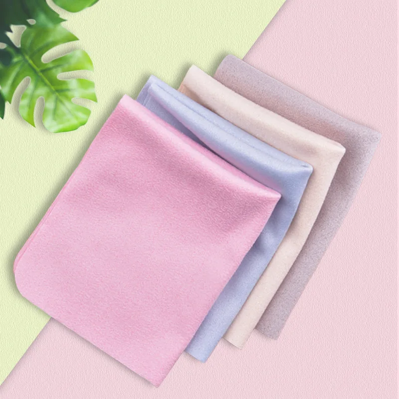 Microfiber cloth cleaner custom pink glasses cleaner cloth printed pouch bags