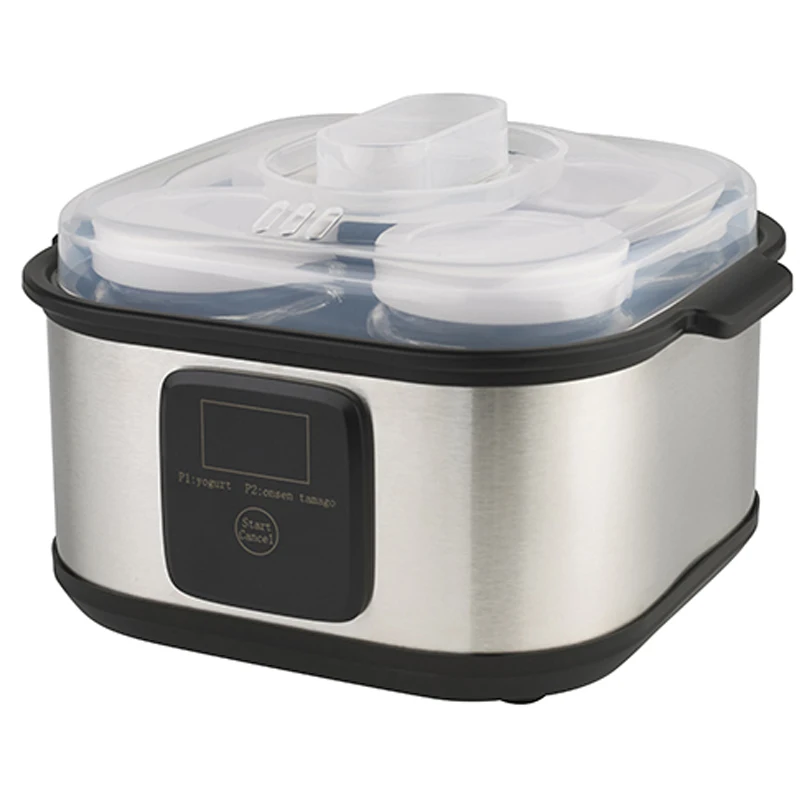 210 Watts Digital Control 0.72 Liter 4 Glass Jar Yogurt Maker With Buzzing Sound