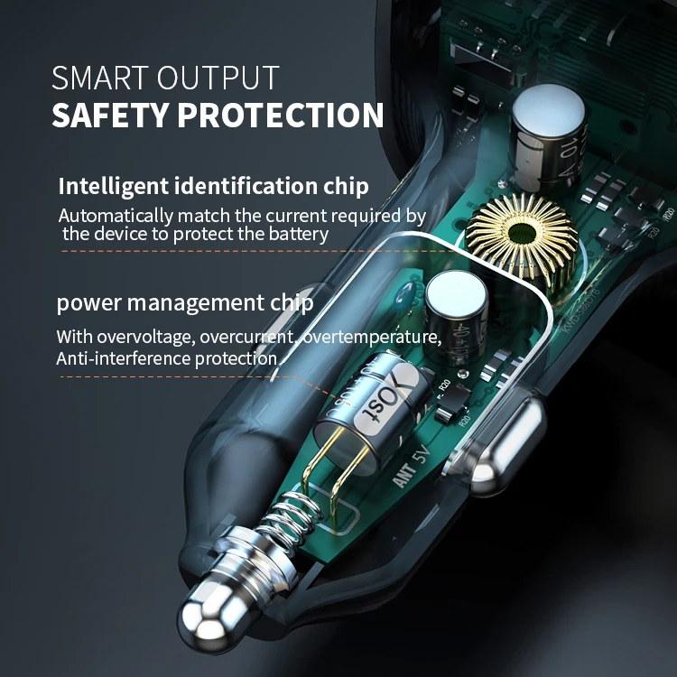 Handsfree Car Kit FM Transmitter 25W PD Fast Charge U Disk Wireless Audio Receiver Car MP3 Player wtih Expansion Cable